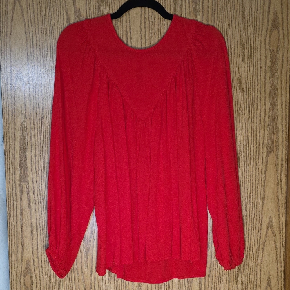 Knox Rose Vibrant Red Blouse